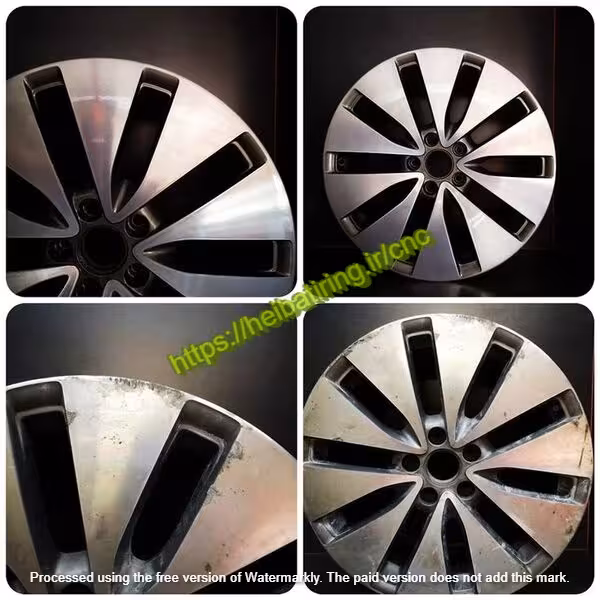 ترمیم خط و خش سطح رینگ آلومینیومی با CNC