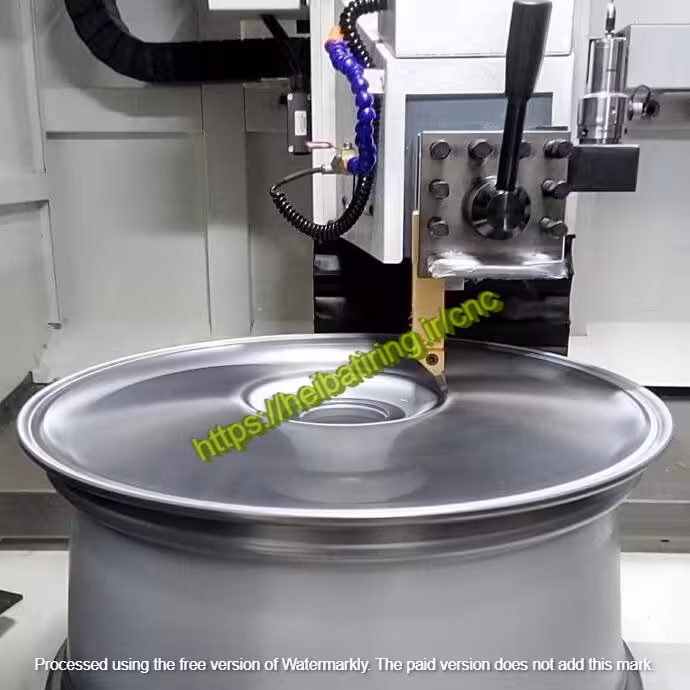 تاب‌گیری و صاف‌سازی رینگ تاب‌دار با دستگاه CNC